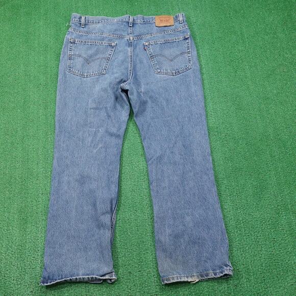 VINTAGE Levis 517 Jeans Mens 42x30 (41x30) Blue Boot Cut USA MADE Denim - Picture 6 of 14